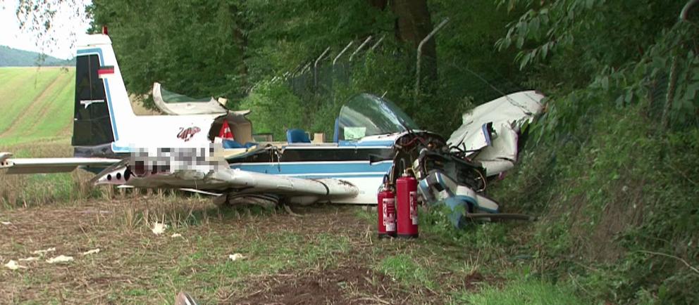 abgestürztes Flugzeug in Eschwege