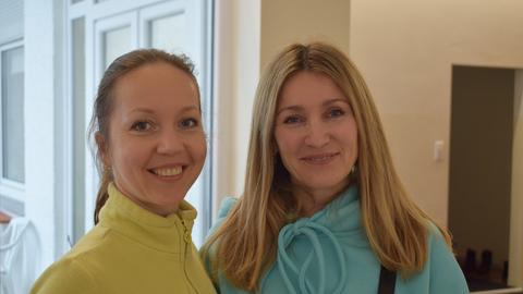 Anastasia Dirksen-Badiu aus Frankfurt und Valeria aus Kiew.