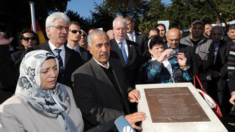 Enthüllung des Gedenksteins für Halit Yozgat 