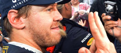 Sebastian Vettel feiert seinen dritten WM-Titel