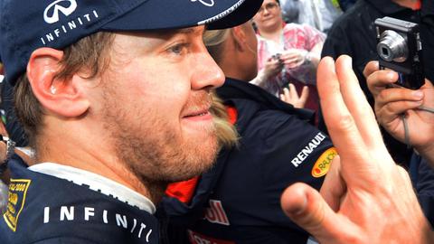 Sebastian Vettel feiert seinen dritten WM-Titel