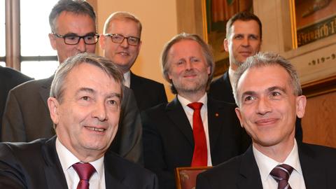 DFB-Präsident Niersbach und OB Feldmann