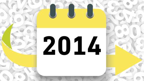 Kalendersymbol mit Jahreszahl 2014