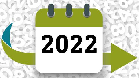 Kalendersymbol mit Jahreszahl 2022