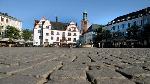 Der Marktplatz in Darmstadt