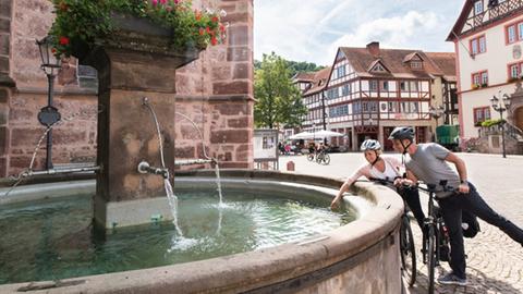 Fulda-Radweg Marktplatz Rotenburg an der Fulda