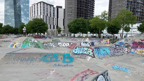 Der Skatepark am Frankfurter Osthafen