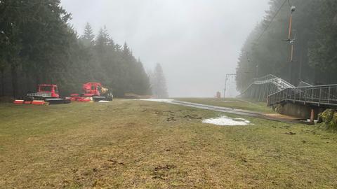 Auf der Wasserkuppe gibt es Anfang Januar keinen Schnee.