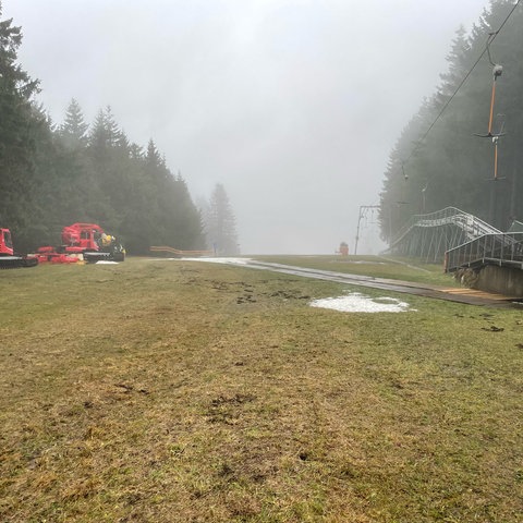 Auf der Wasserkuppe gibt es Anfang Januar keinen Schnee.