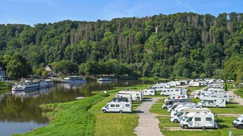 Der Wohnmobilstellplatz in Bad Karlshafen