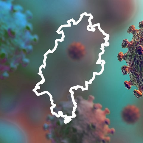 Il grafico mostra una mappa di Hess, una micrografia del virus e il testo: "Numeri attuali"