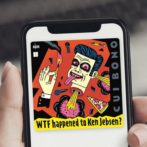 Ein stilisiertes Comicbild von Ken Jebsen ist der Aufmacher für den Podcast