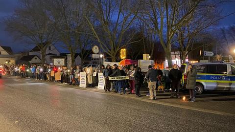 Protest gegen AfD-Neujahrsempfang in Friedberg-Ossenheim