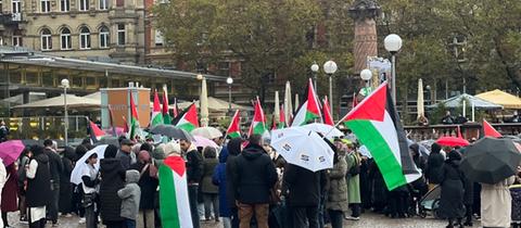 Pro-palästinensische Demo in Wiesbaden
