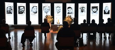 Gedenkfeier für die Opfer von Hanau im Congress-Park