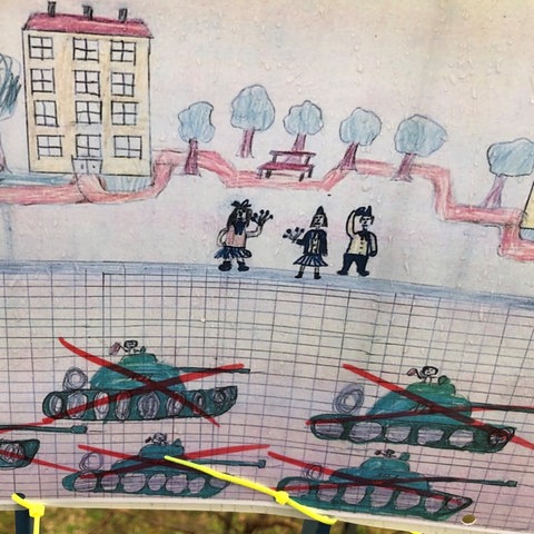 Schüler in Kiedrich haben Bilder gemalt.