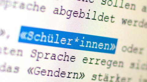 Auf einen PC-Bildschirm ist das Wort "Schüler:innen" blau markiert.