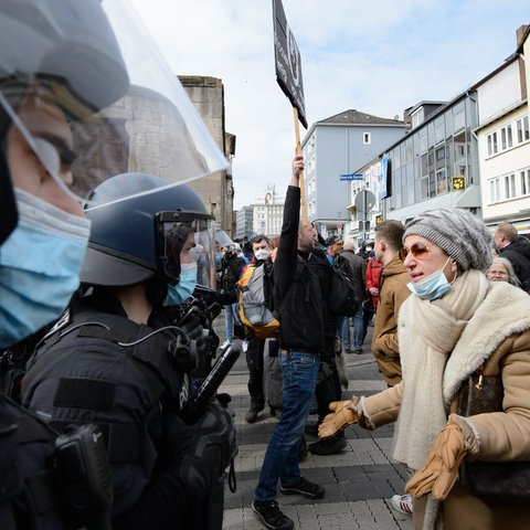 Kassel Demonstration Polizei Querdenker
