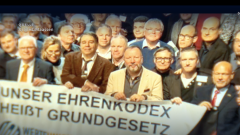 Markus Krall (Mitte mit beigem Sakko) bei einer Veranstaltung der Werteunion