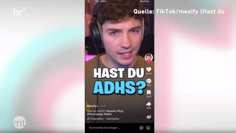 Screenshot von einem Kanal eines Tiktok-Users und der Frage: "Hast du ADHS?"