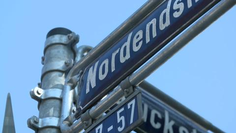 Straßenschild der Nordendstraße im Frankfurter Nordend.