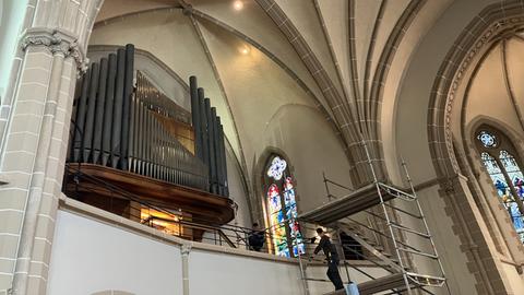 Orgel in Bad Nauheim abgebaut