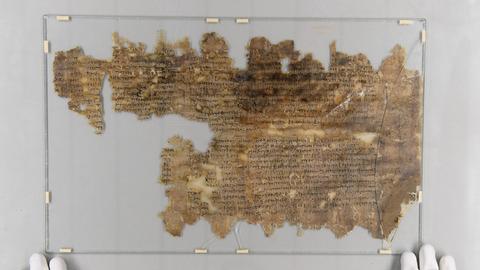 Blick auf den Gießener Papyrus.