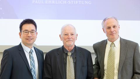 Die Paul-Ehrlich-Preisträger 2023 (l-r): Leif Ludwig, Frederick Alt, David Schatz.