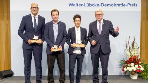 Die drei Preisträger des Walter-Lübcke-Demokratie-Preises 2020