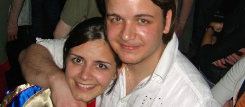 Vor 14 Jahren: Salome Saremi-Strogusch mit ihrem Bruder Fabian Salar.