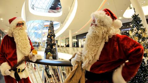 Weihnachten Einkaufen Handel Frankfurt Sujet