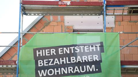 Baustelle für ein Studentenwohnheim 