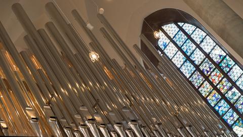 Aufbau der Orgel in der Martinskirche Kassel