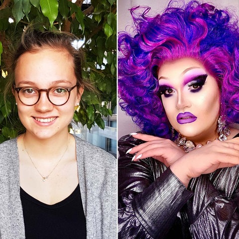 Kombination von drei Portraits: Theresa Breuer, Sonja Marschall und Electra Pain.