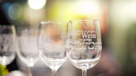 Weinglas in der Gourmet Gallery