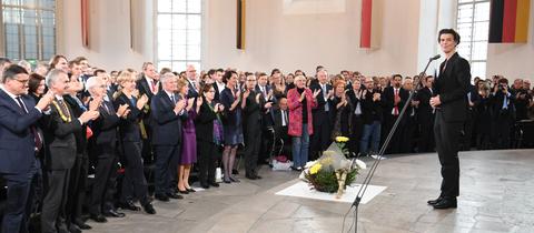 Publizistin Carolin Emcke bei der Verleihung des Friedenspreises in der Paulskirche 