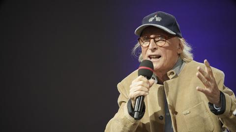 Otto Waalkes spricht auf der Frankfurter Buchmesse.