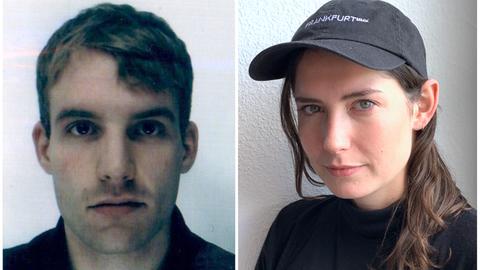 Die Collage zeigt links einen Mann mit blonden Haaren und rechts eine Frau mit dunklen zum Zopf gebundenen Haaren und einer Baseball-Kappe.