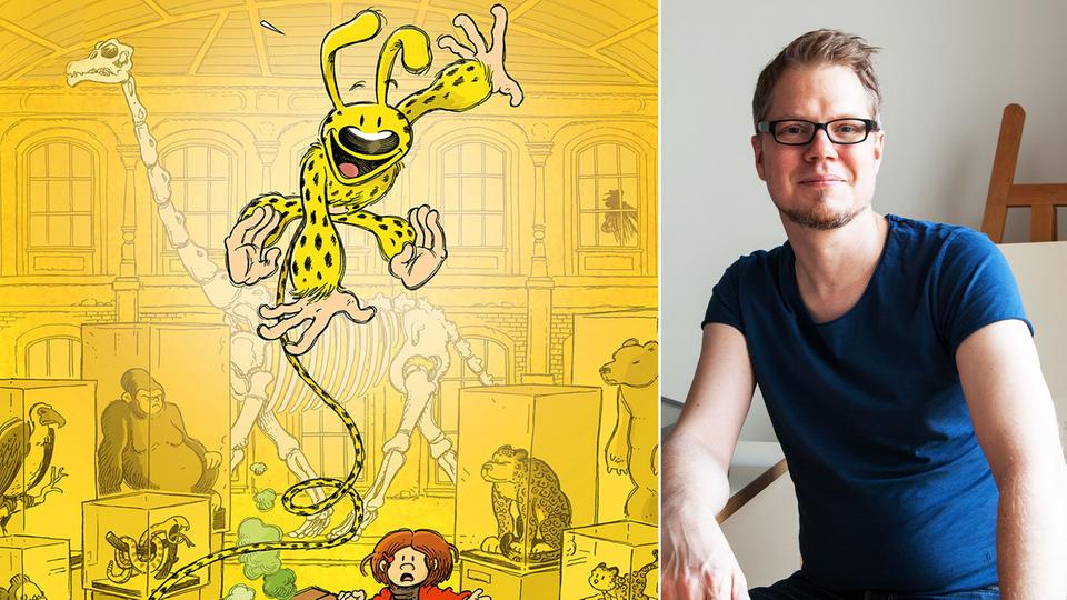 Bildcollage aus Comic-Zeichner Flix und Marsupilami