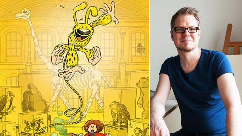 Bildcollage aus Comic-Zeichner Flix und Marsupilami