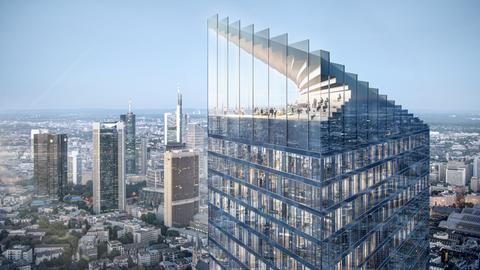 Entwurfsgrafik  von der Spitze  des Millenniumtower