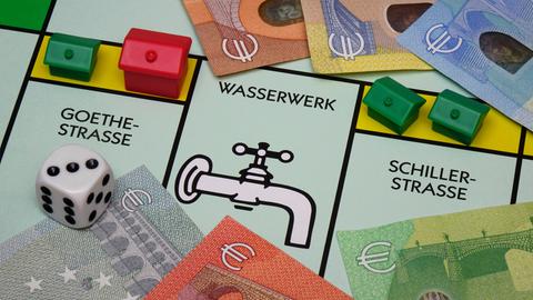 Das bekannte Spielbrett von Monopoly