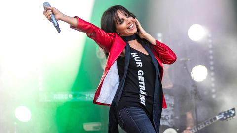 Nena live beim Sommer Open Air Picknickdecken-Konzert in Erfurt. 