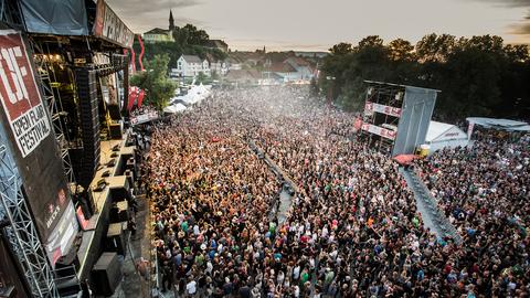 Blick aufs Konzertgelände von Open Flair in Eschwege