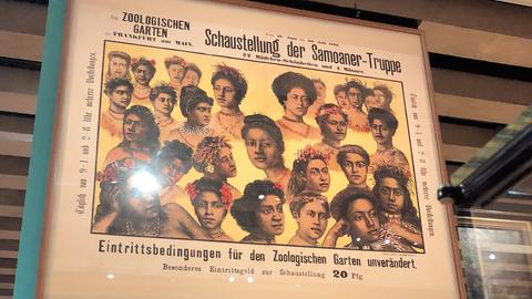 Poster showing heads of women from Schwerz.