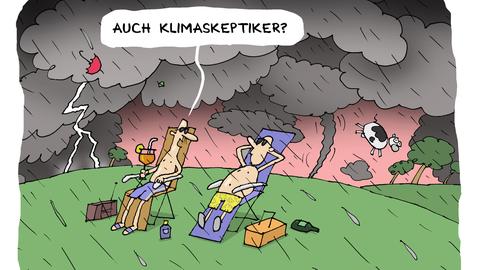 "Scheiß aufs Klima" in der Caricatura
