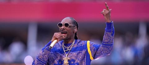 Rapper Snoop Dogg auf der Bühne