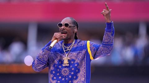 Rapper Snoop Dogg auf der Bühne