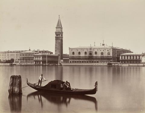 Venedig: Blick auf Markusbibliothek, Campanile und Dogenpalast, um 1875
