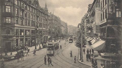 Fotopostkarte Frankfurt, Zeil. Undatiert (um 1905)